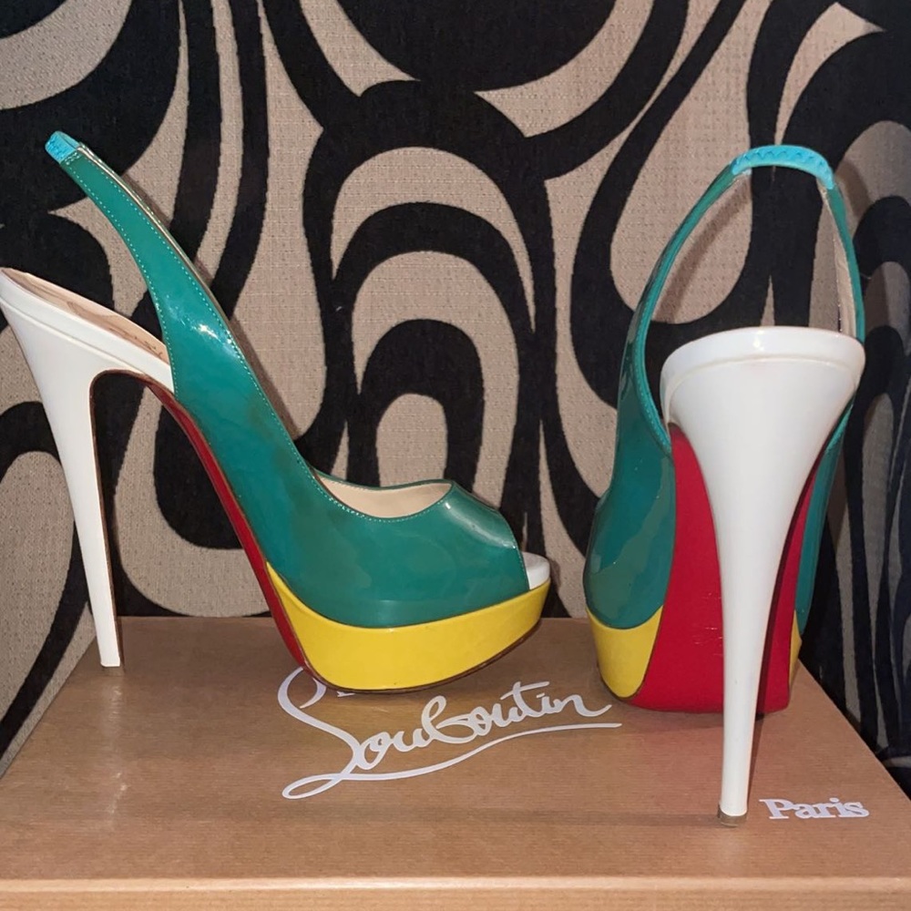 Multicolor Slingback Platforms - image 1